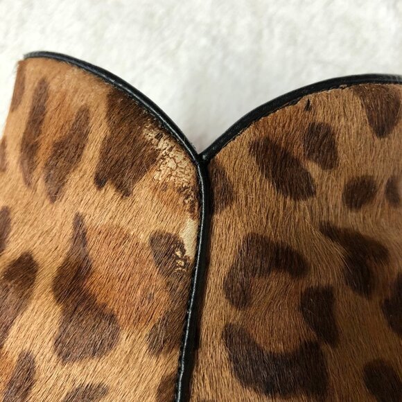 Cole Haan Elyse Ankle Zip Up Bootie, Leopard Calf Hair Size 6 - Picture 11 of 12